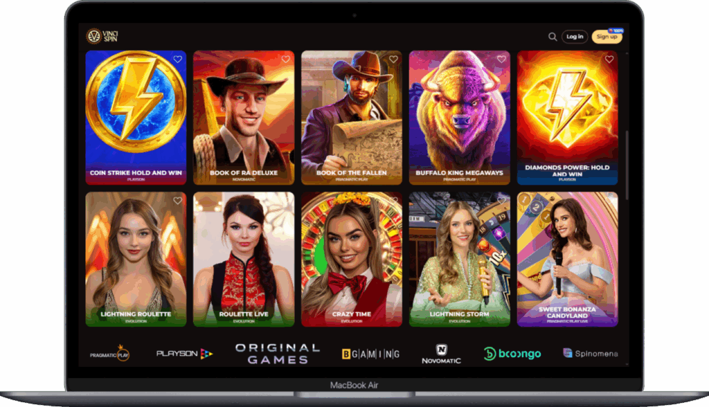 Spiele im Vincispin Casino